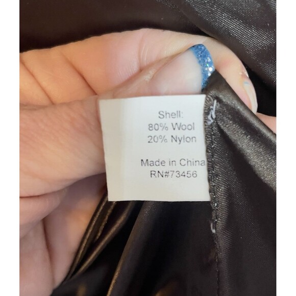 Velvet Heart Women's Brown Military Wool Blend Coat Jacket M Belted Lightweight - Picture 6 of 7